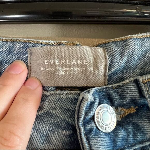 NWT Everlane Women’s 90’s Cheeky Straight Jean Vintage Sunbleached Blue Size 27 - Picture 6 of 13